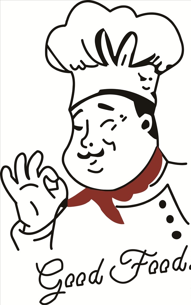 厨师标志 厨师logo 带帽厨师 ok 杂文件