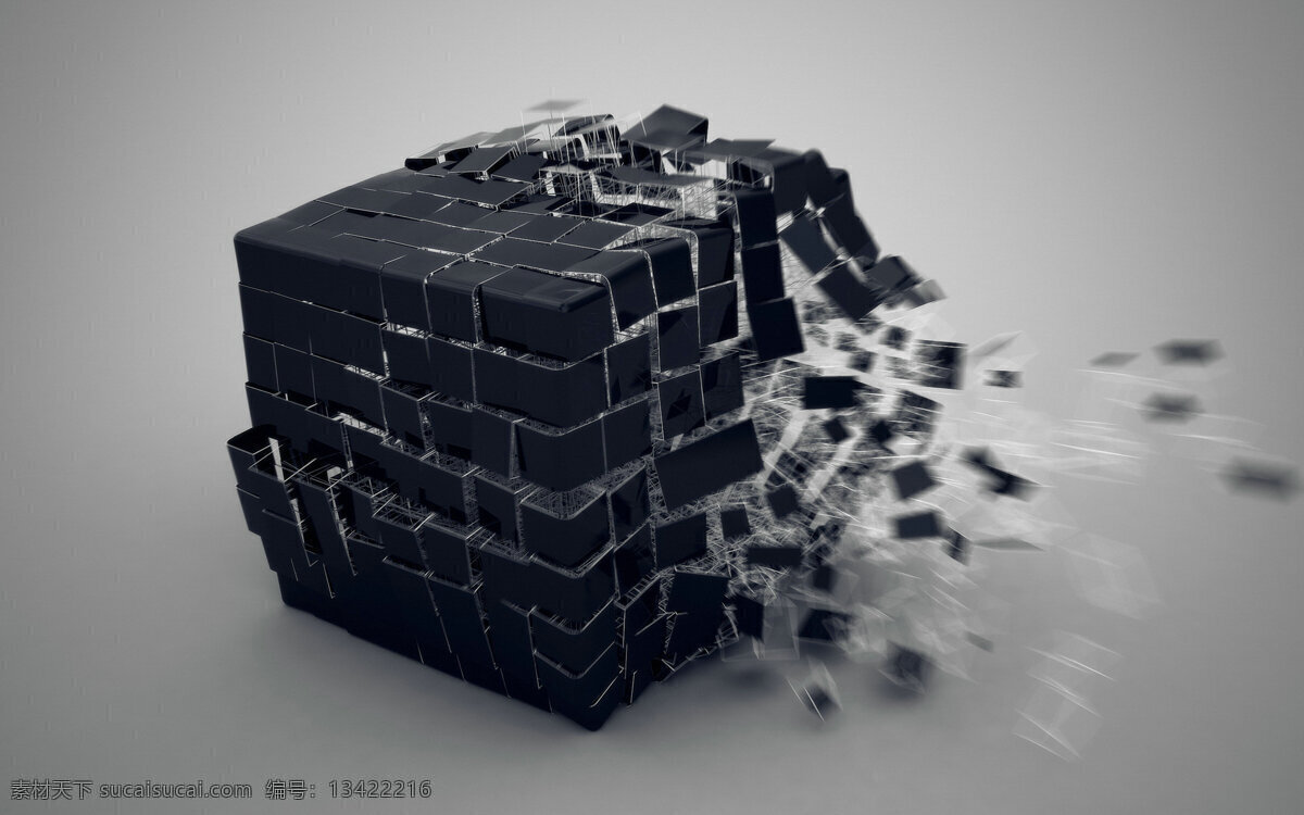 立方体 3d 创意设计 贴图 材质