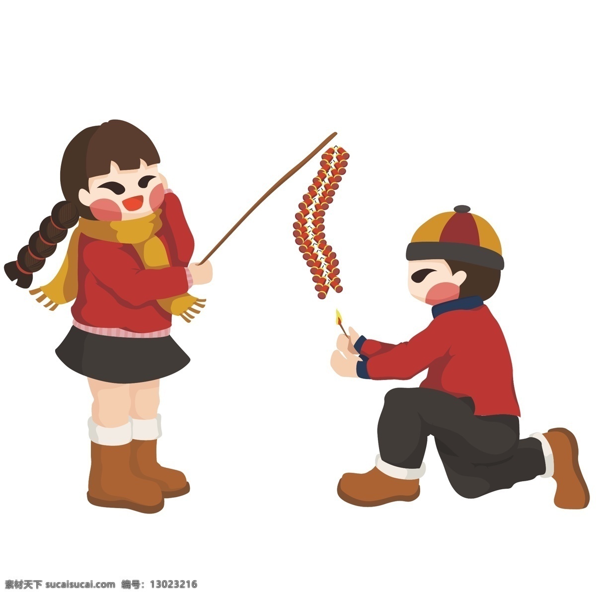 年画 娃娃 新年 放 鞭炮 矢量 场景 庆祝 女孩 春节 喜庆 红色 年画娃娃 过年 新春 放鞭炮 爆竹 玩乐 习俗 男孩 迎新春 过大年 矢量场景