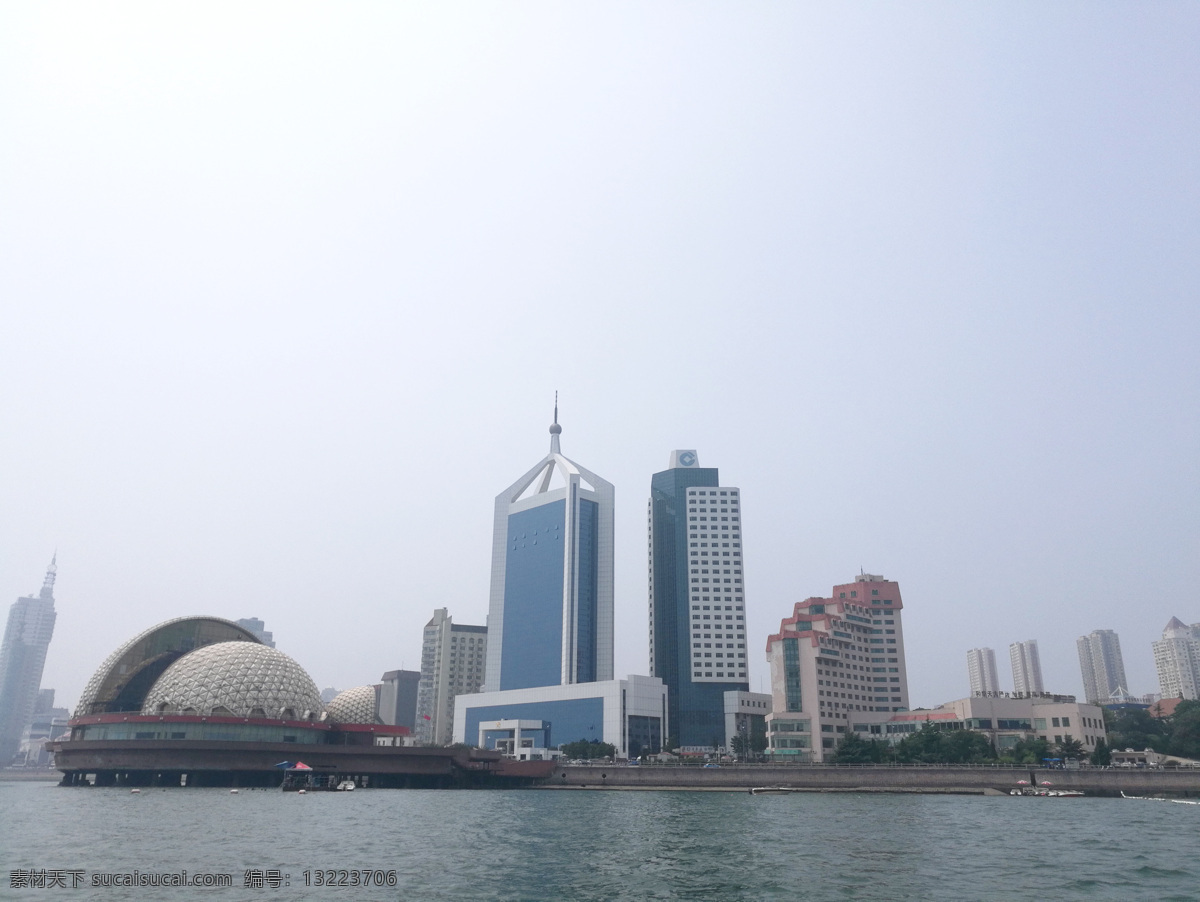 青岛 海湾 高楼 建筑 海 旅游摄影 国内旅游