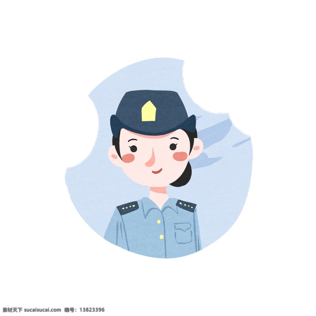 天空 下 微笑 女 军人 gif 动图 动态 卡通 空军 国庆 云 飞机 效果元素