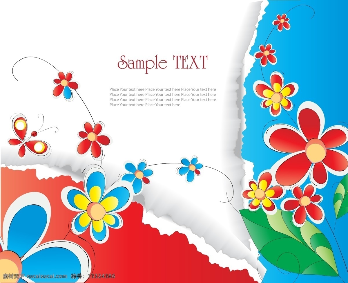 尺 量 小花 尺量源文件 花 花的尺量图 源文件 尺量图 撕裂的纸 矢量图 其他矢量图