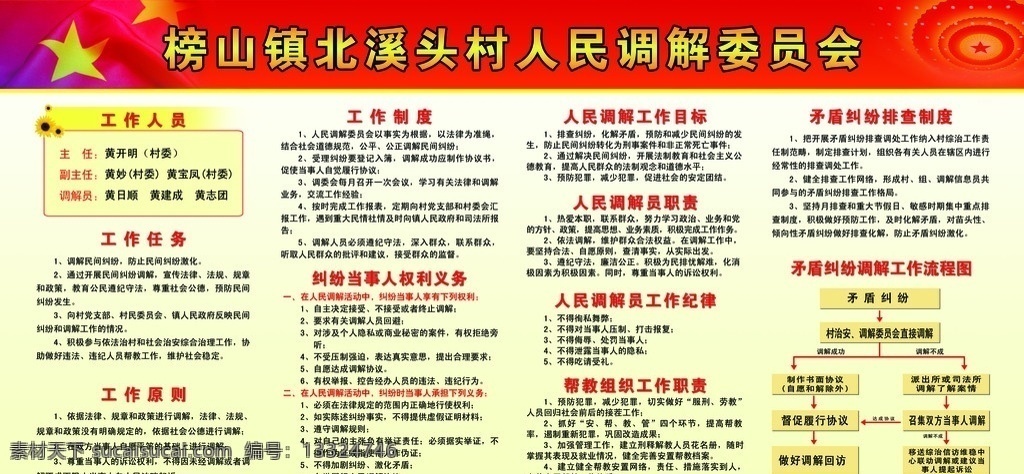 人民调解 委员会 综治 调解 农村建设 农村展板 展板模板 广告设计模板 源文件