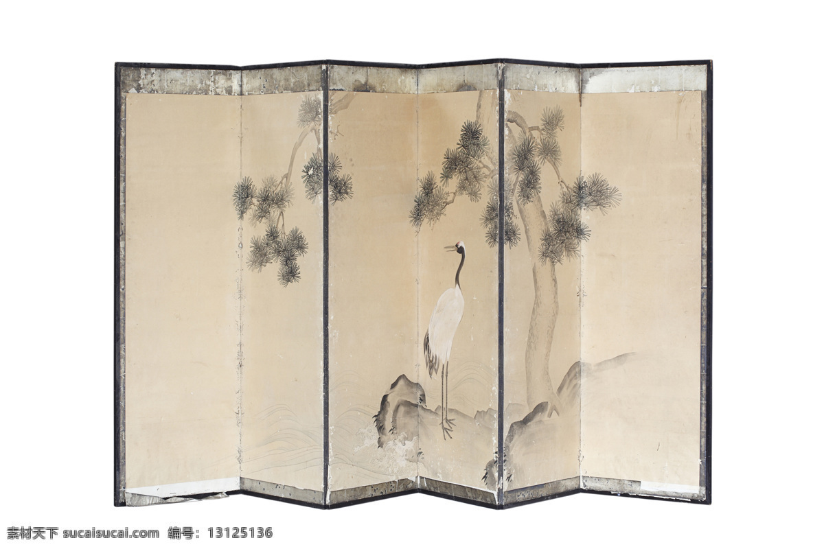 画 屏风画 中国画 手绘屏风 松鹤画 山鸟画 工笔画 动漫动画 风景漫画