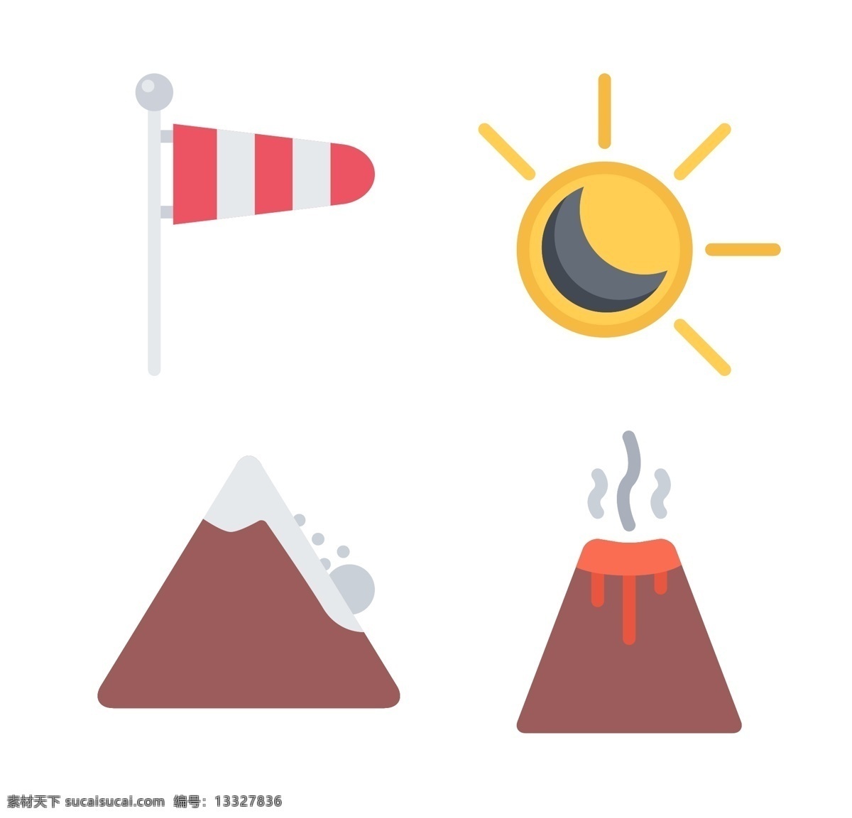 天气 图标 icon 按钮太阳 旗帜 气温 标识 标志图标 简约图标 商务图标 网页元素图标