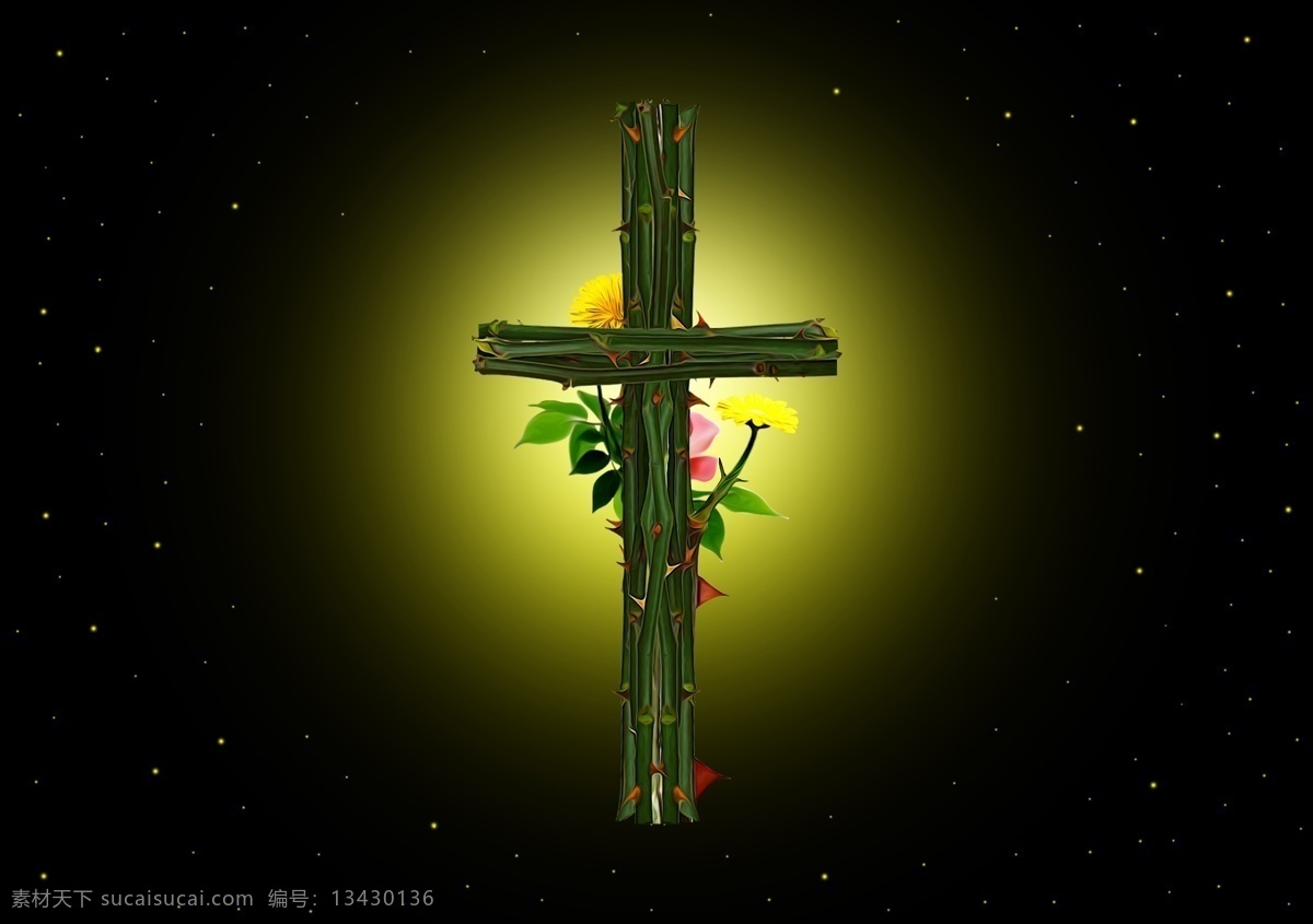 十字架 信仰 基督教 爱 耶稣 荆棘 天主教 耶稣基督 墙纸 壁画 现代装饰画 海报 文化艺术 宗教信仰