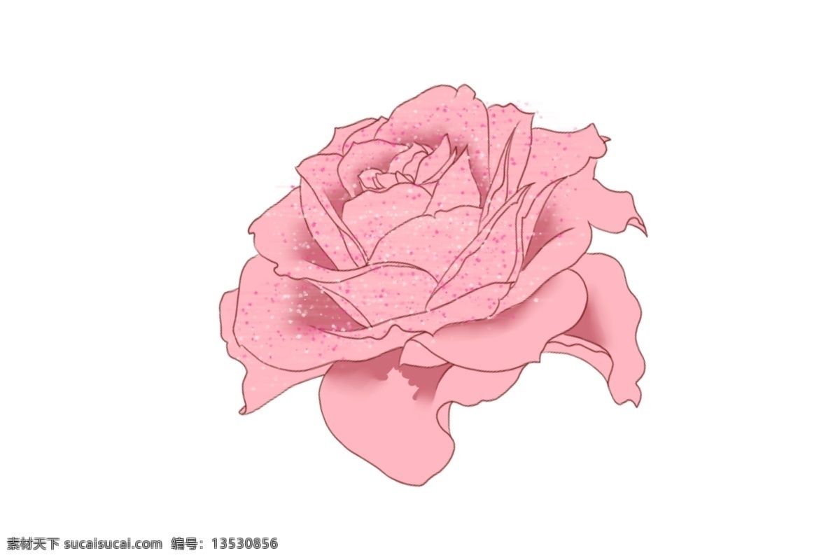 粉色 手绘 花 花朵 插画 美丽 粉色手绘花 叶子花朵插画 水彩花朵 东南亚花 一朵 粉色花 小装饰 粉色花朵