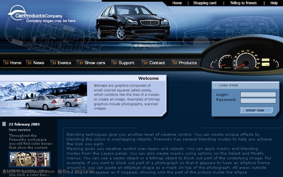 汽车 网站 汽车首页 暗蓝色网站 导航栏目 原创设计 原创网页设计