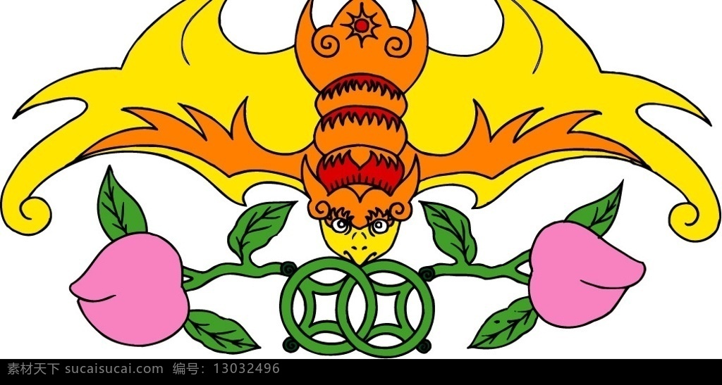 蝙蝠 b 文化艺术 传统文化 中国吉祥 矢量图库