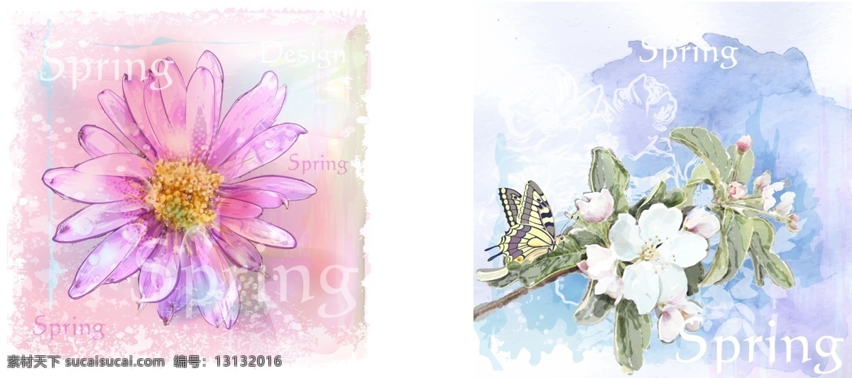 小 清新 水彩 花 简约 双联 玄关 楼梯 装饰画 psd分层 水果装饰画 现代简约 小清新 三联装饰画 无框装饰画