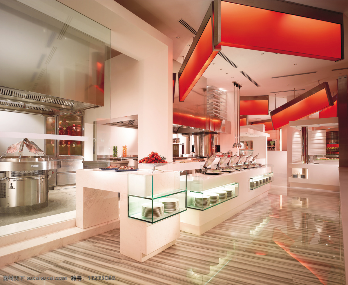 酒店 餐具 厨房 瓷砖 灯 建筑园林 盘子 室内图 室内摄影 家居装饰素材 灯饰素材