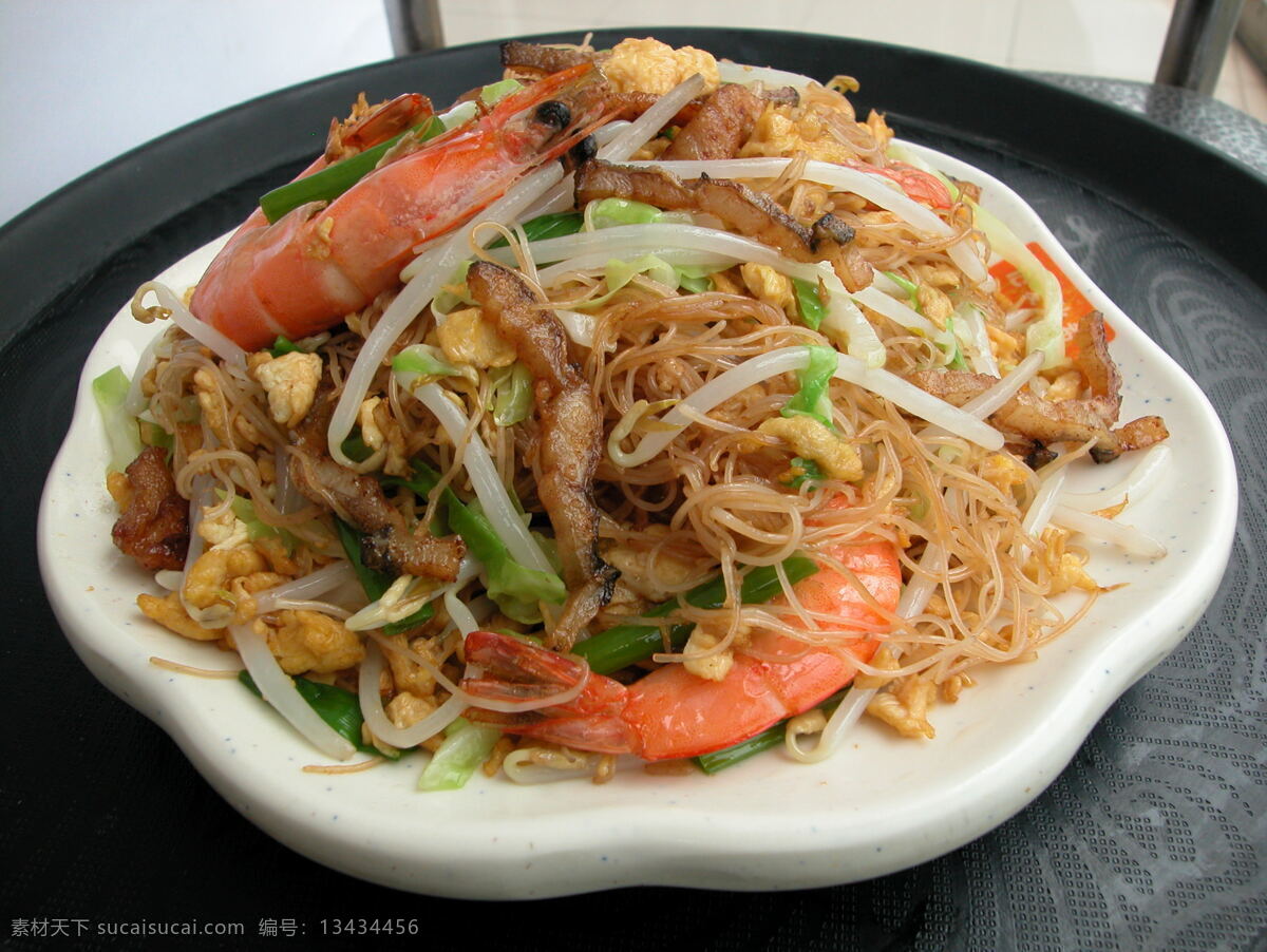 三鲜炒面 炒面 三鲜 虾 肉丝 鸡蛋 豆芽 粉丝 我的摄影库 传统美食 餐饮美食