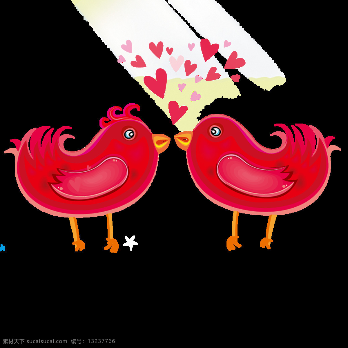 唯美 创意 鸟儿 绘画 美观 红色的小鸟 生动 形象 活泼