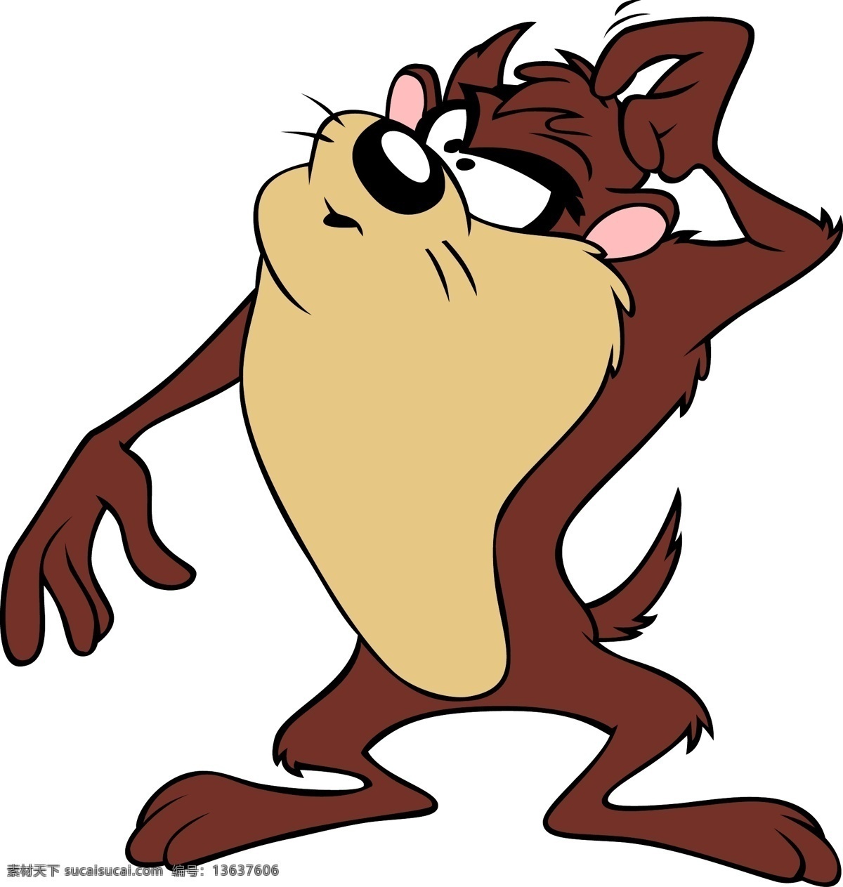 taz 卡通矢量 白色