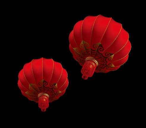 喜庆 欢快 节日 气氛 灯笼 春节 元素 红色麦穗 红色元素 节日元素 新春元素