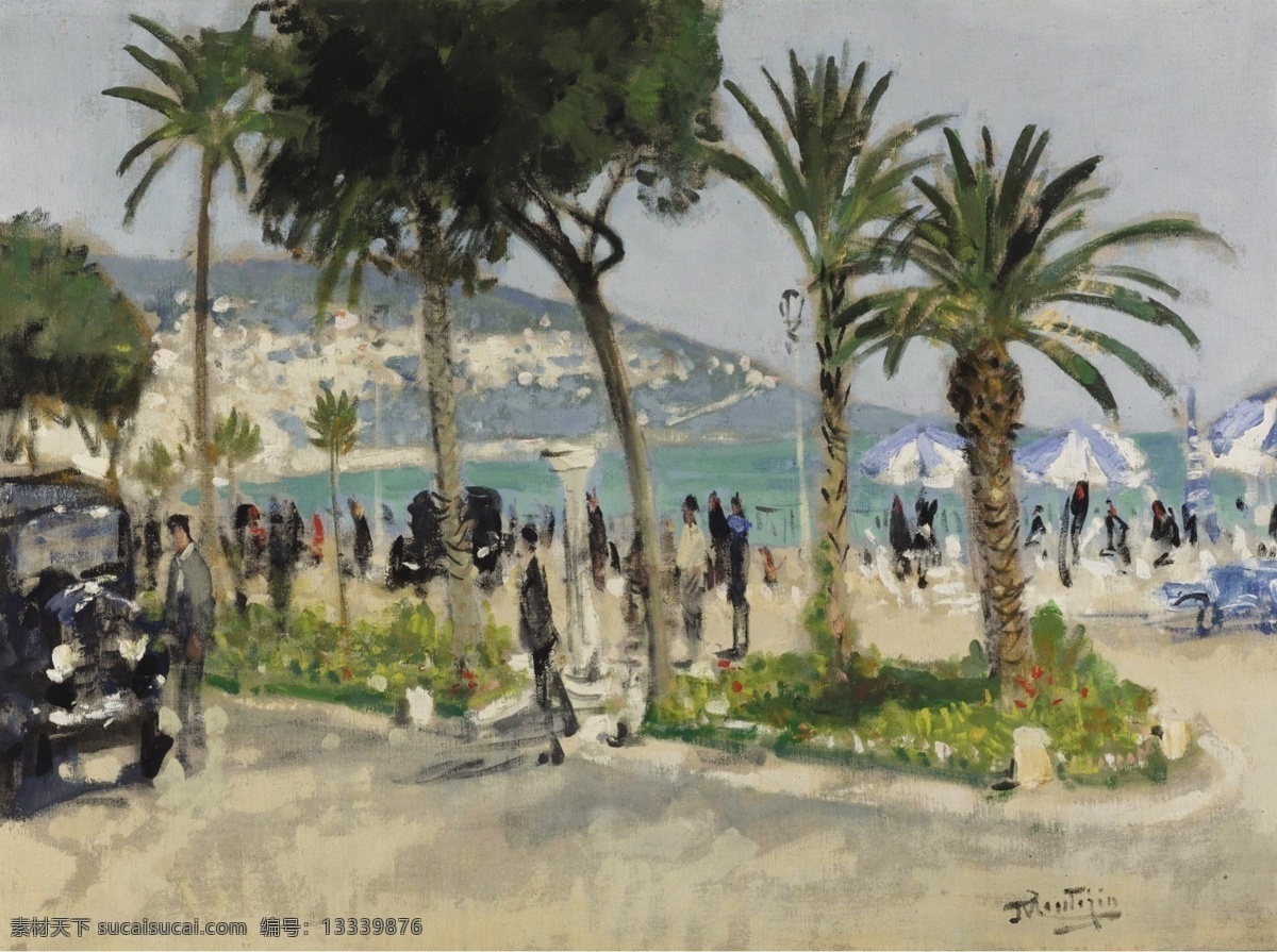 nice 大师 画家 风景画 静物 油画 建筑 装饰画 anglais des promenade montezin pierreeugene 人物 高清 西方 国外 现代 家居装饰素材