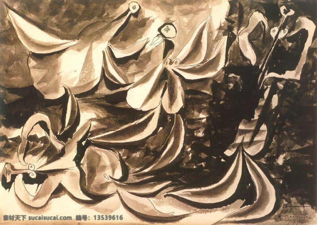 mer 西班牙 画家 巴勃罗 毕加索 抽象 油画 人物 人体 装饰画 la de bord au jouant femmes 1932 装饰素材