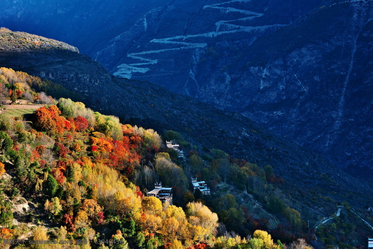 四川 丹巴 秋天 风景