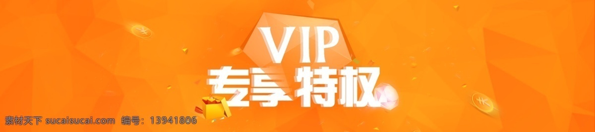 网页 banner vip 专 享 特权 专享特权 vip特权 橙色