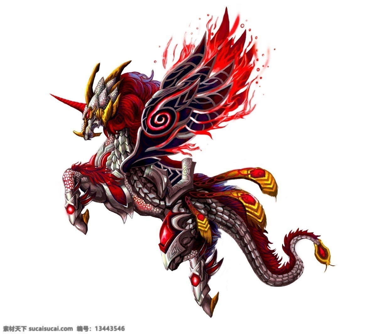 独角兽坐骑 游戏坐骑 魔幻马 坐骑透明图 游戏