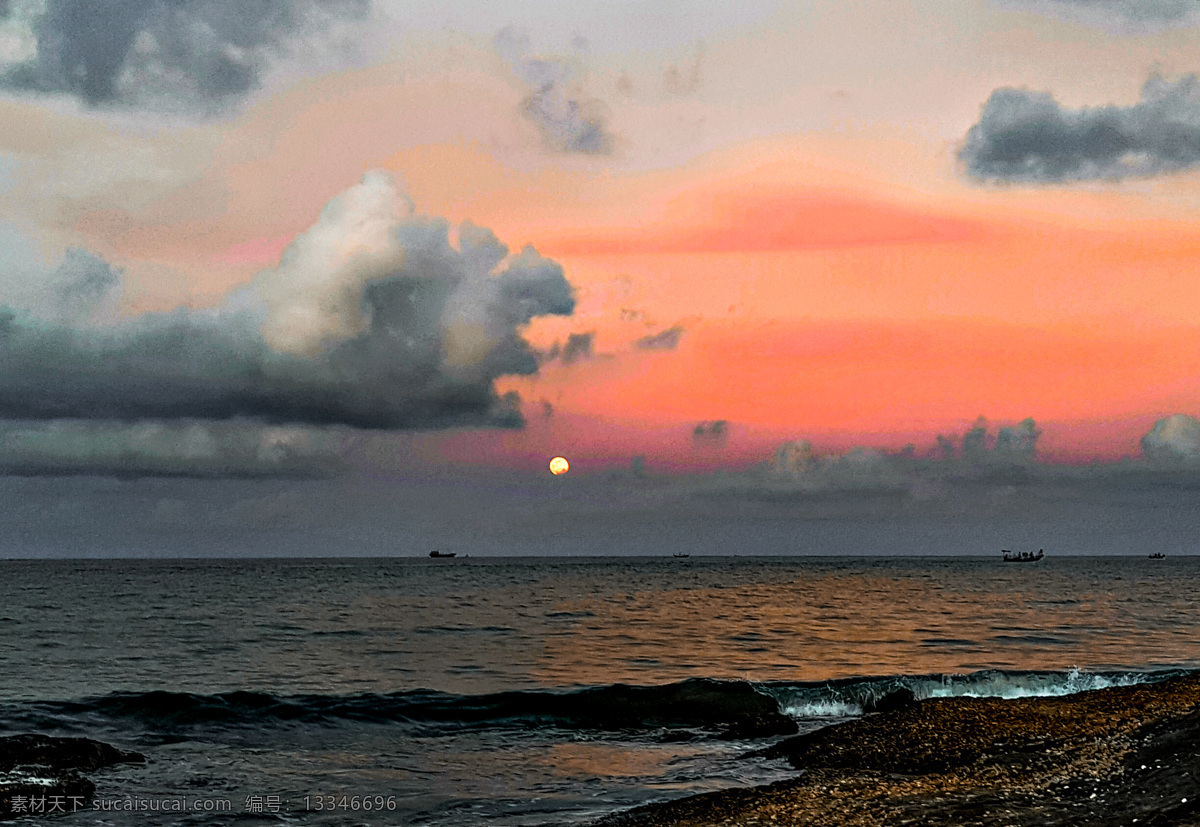 海边日落 日落 晚霞 夕阳 海边 自然景观 红海湾 照片 旅游摄影 国内旅游