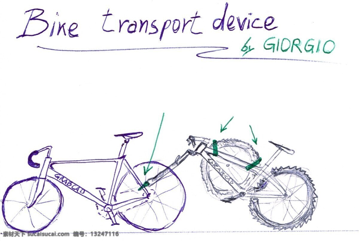 自行车 运输 装置 上 传动装置 bikeidea 3d模型素材 其他3d模型