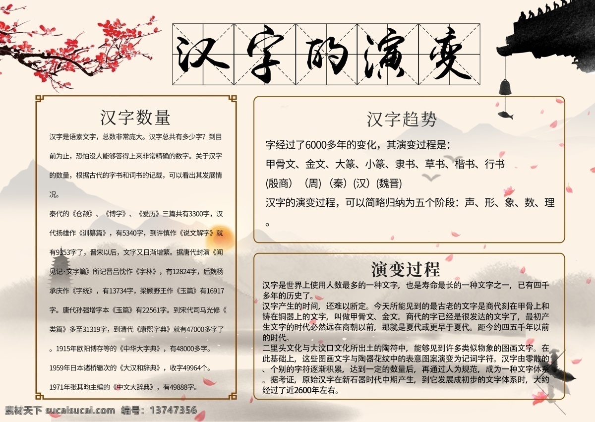 中国 风 书法 汉字 演变 电子 小报 文字 中国风 传统文化 中国风小报 电子小报 田字格