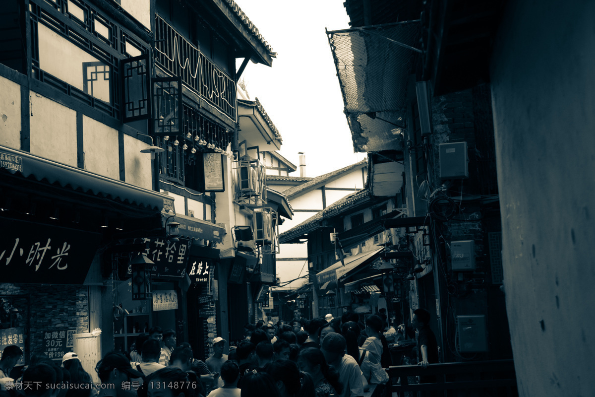 复古老街道 老街道 重庆街道 复古街道 小吃街 旅游街道 摄影类 旅游摄影 国内旅游