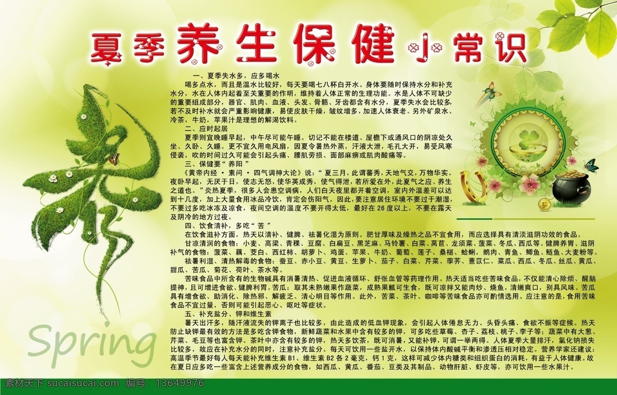 夏季 养生保健 小常 识 夏季养生保健 人参 注意事项 绿色