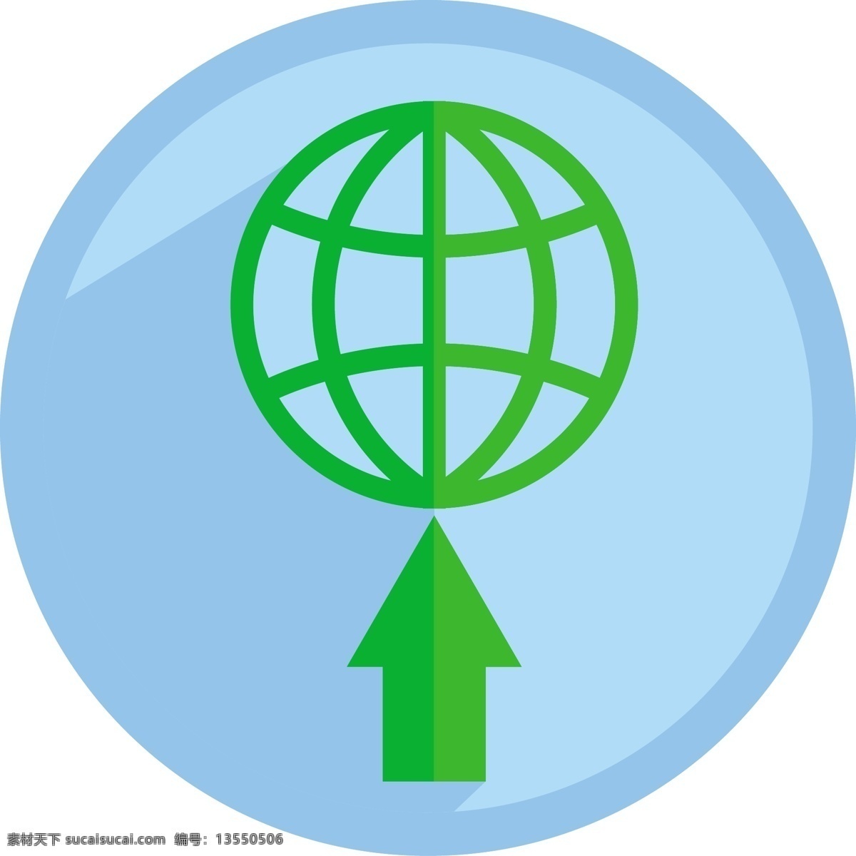 地球 上 箭头 图标 矢量图 其他矢量图