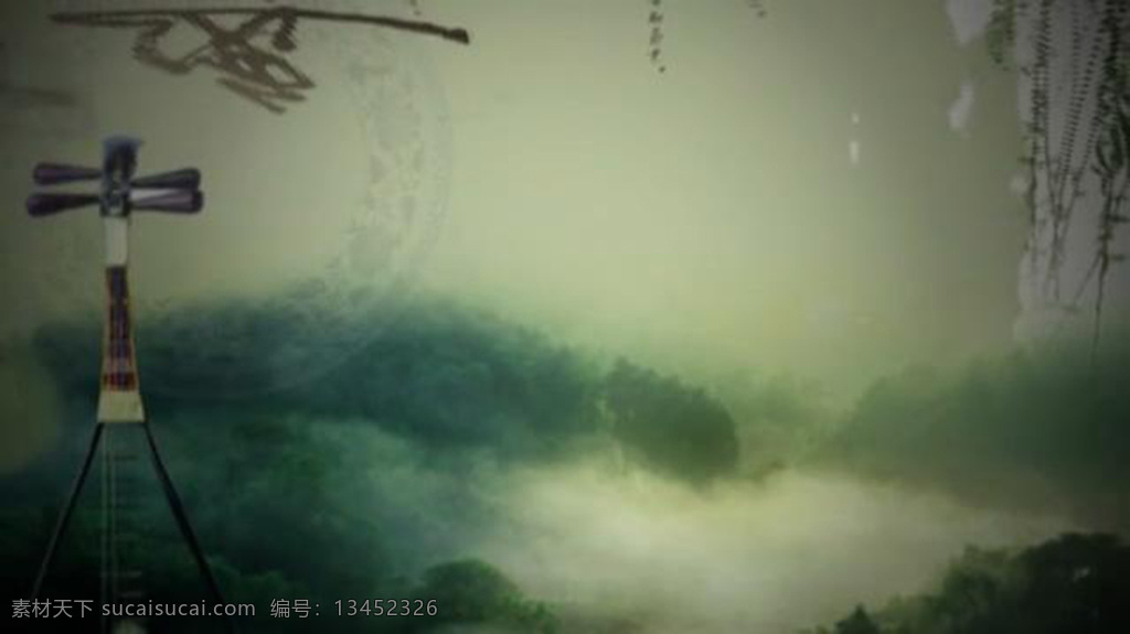 中国 风 淡雅 古风 水墨 视频 山水 乐器 文字 题字 落叶 意境 水波 中国风 led背景 视频特效 光效 合成视频素材 过渡