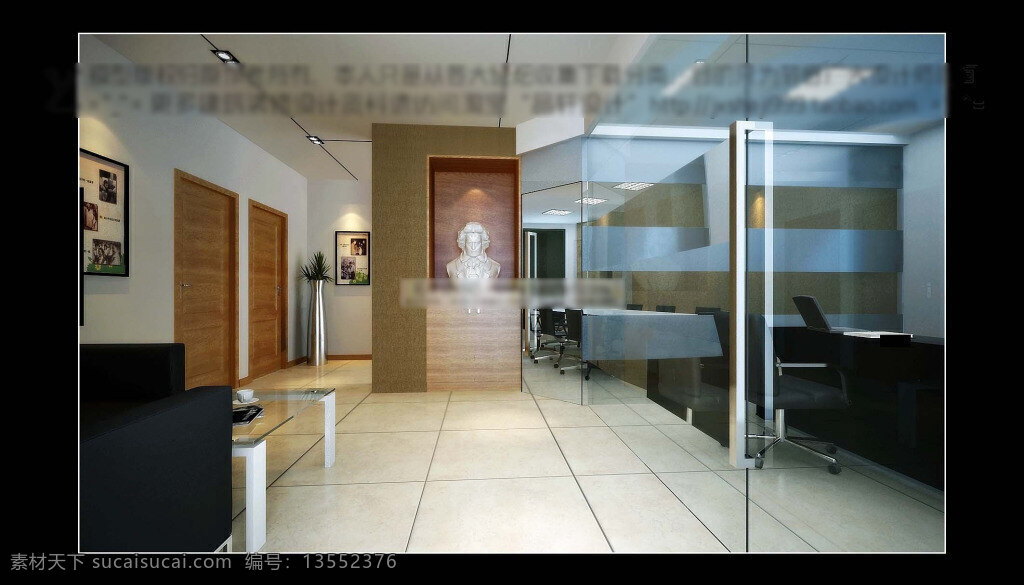 办公室 模型 办公区域 室内设计 办公室设计 家装设计 max 黑色