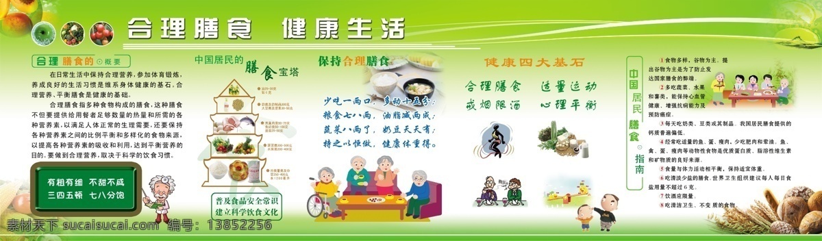合理膳食 健康生活 概要 膳食宝塔 保持合理膳食 健康四大基石 膳食指南 科学饮食 健康饮食