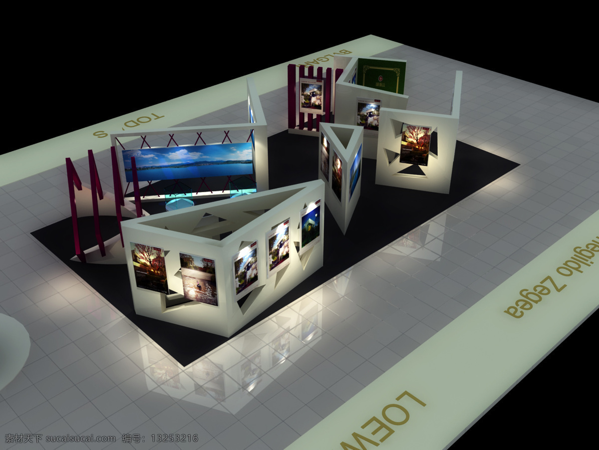 展厅 效果图 3d效果图 侧面 环境设计 立体 展览 展览设计 展厅效果图 照片展厅 装饰素材 展示设计