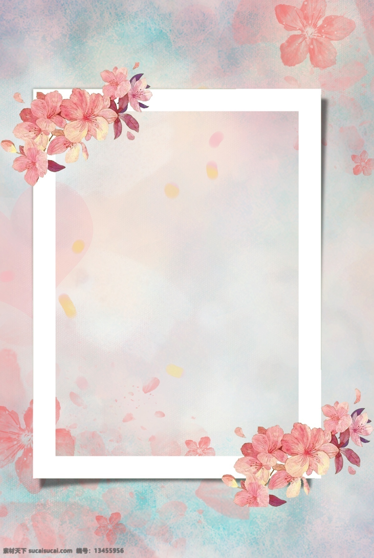 小 清新 花朵 边框 创意 背景 小清新 底纹 花卉边框 简约 唯美 合成