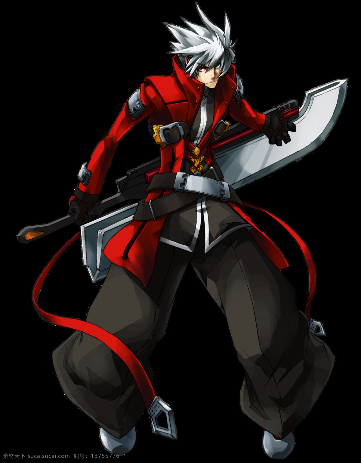 苍翼默示录 blazblue ragna the bloodedge 拉格纳 布莱德艾奇 腰刀 大刀 长裤 长衫 银发 动漫人物 动漫动画