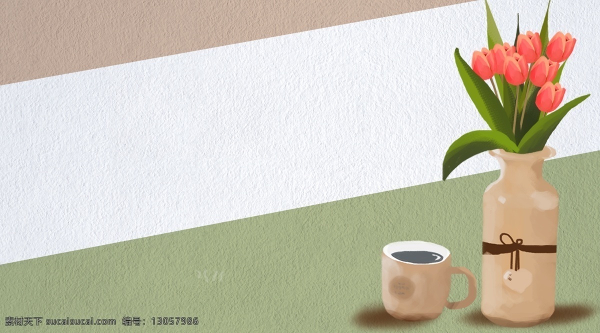 卡通 手绘 线条 盆栽 插画 背景 广告背景 线条背景 盆栽插画背景 背景素材 背景展板 彩色背景 唯美背景