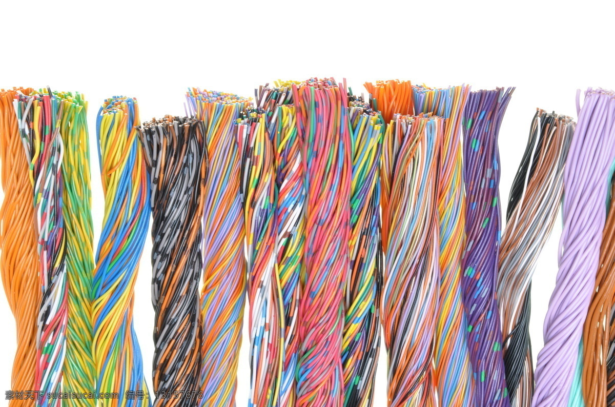 各种 颜色 计算机 电缆线 计算机电缆线 电缆电线 工业电缆线 彩色电线 科技 建材 现代科技 工业生产
