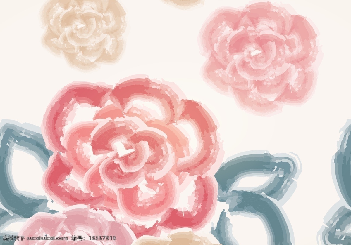 水彩 玫瑰 唯美 插画 背景 手绘花卉 花卉花朵 矢量素材 清新 手绘插画 手绘植物 玫瑰背景 背景素材 唯美背景 清新背景