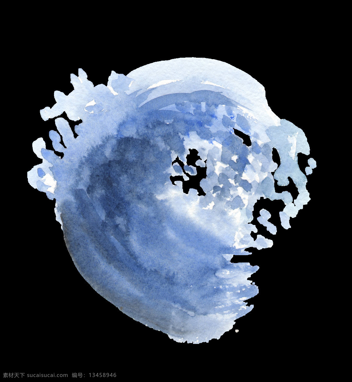 海洋 海浪 装饰 图案 淡蓝色水彩画 水彩元素 手绘涂鸦 海洋元素 海洋主题装饰