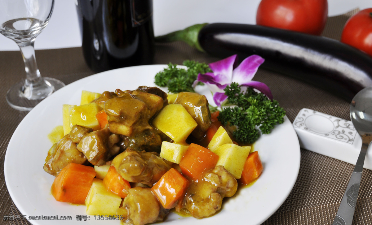 咖喱鸡块 咖喱鸡 鸡块 土豆鸡块 胡萝卜鸡块 餐饮美食 传统美食