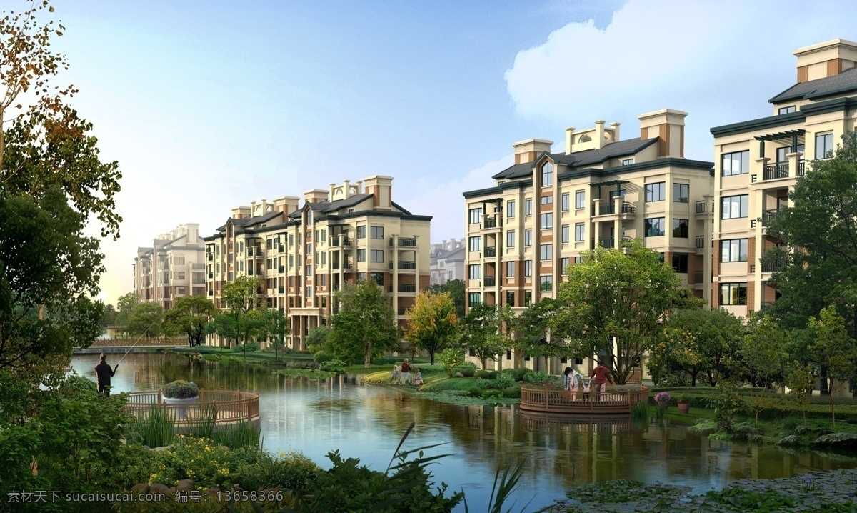小区效果图 小区街道 效果图 水系 铺装 植物 水景 建筑 交通 园林 景观 度假 景区 海岛 博物馆 小区 环境设计 景观设计