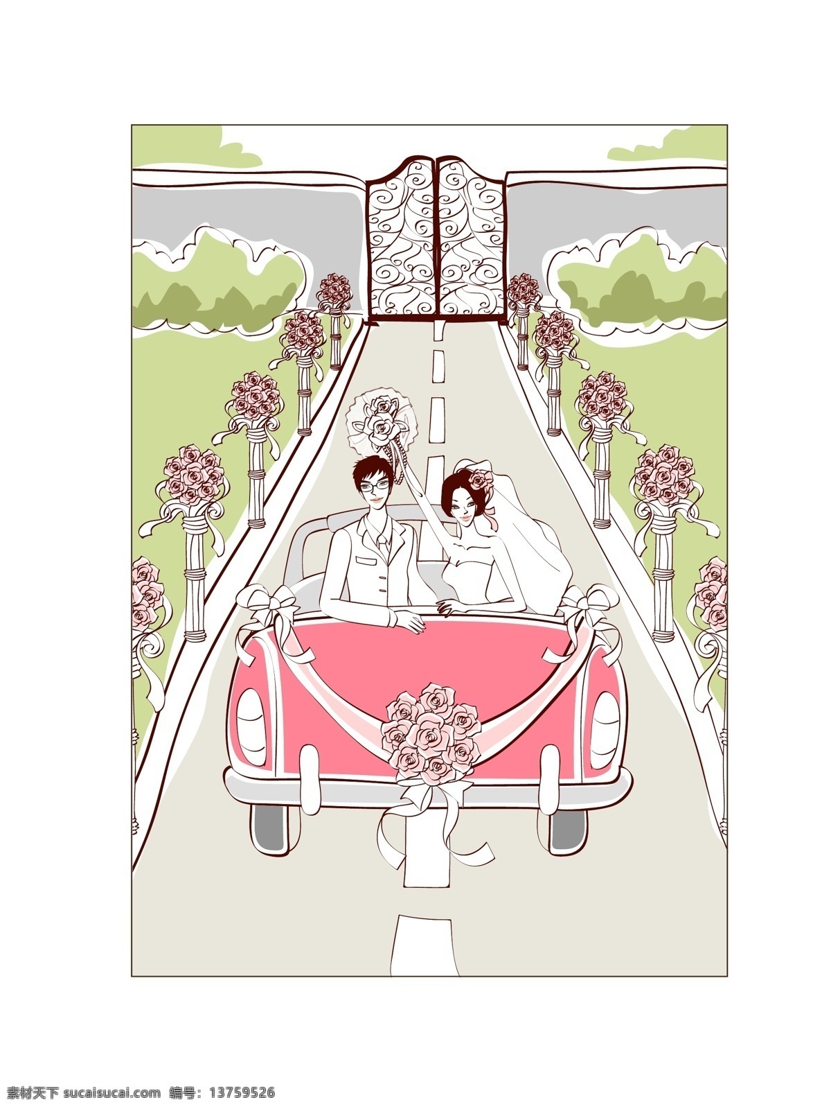 甜蜜 婚姻 载体 部分 材料 结婚 其他字符 人的矢量格式 矢量图 其他矢量图