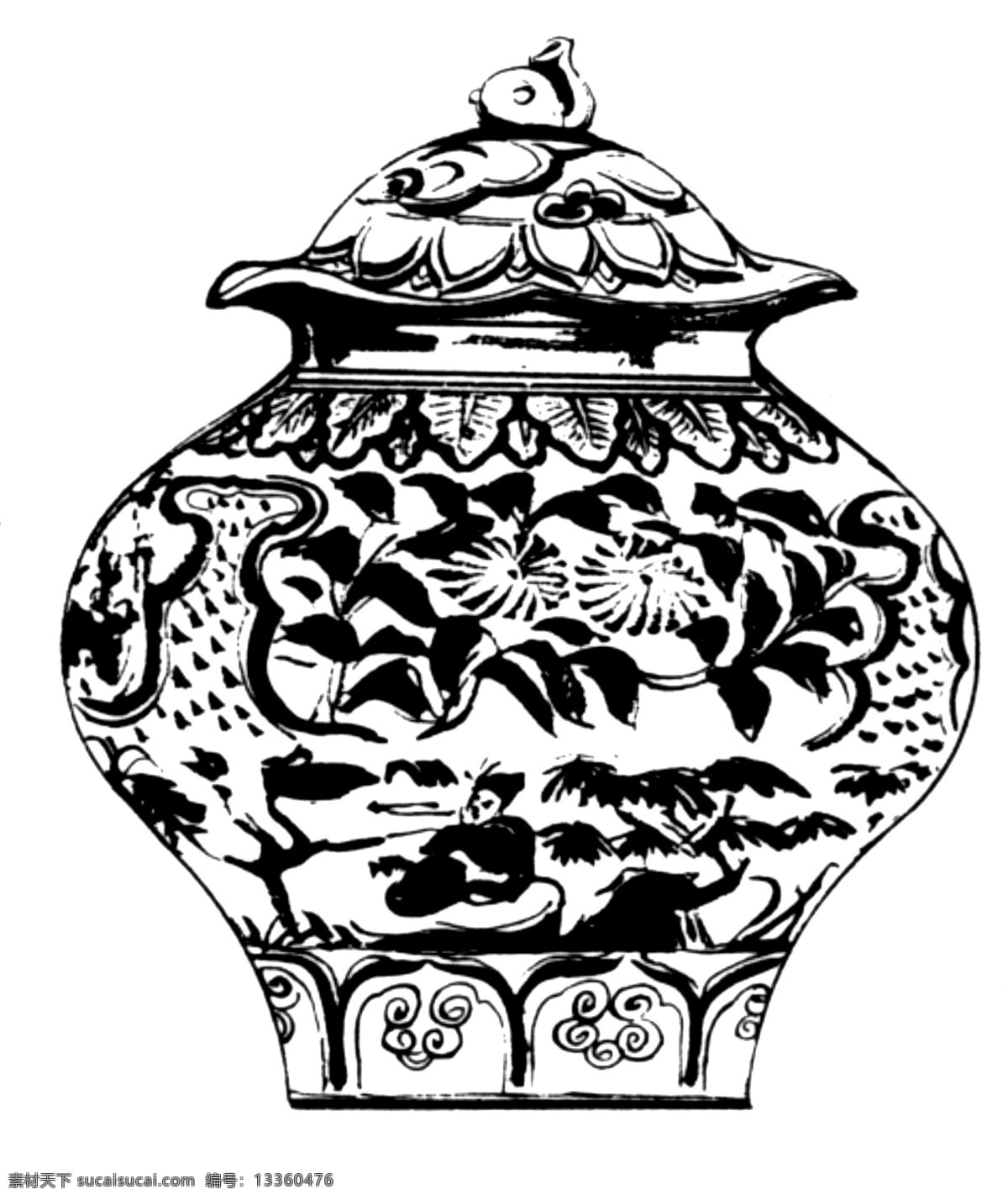 器物纹样 传统 图案 传统图案 设计素材 器物图案 装饰图案 书画美术 白色