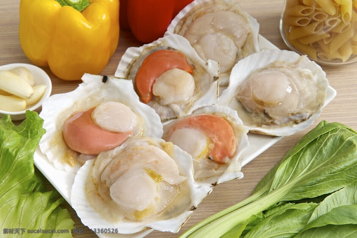 扇贝 元贝 烧烤 烤扇贝 海鲜 美食 鲜美 美味 贝类 餐饮美食 食物原料