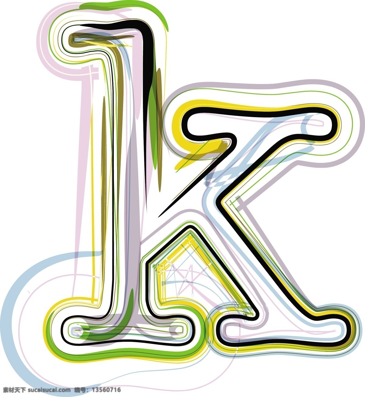 说明 有机 字体 字母 k 白色