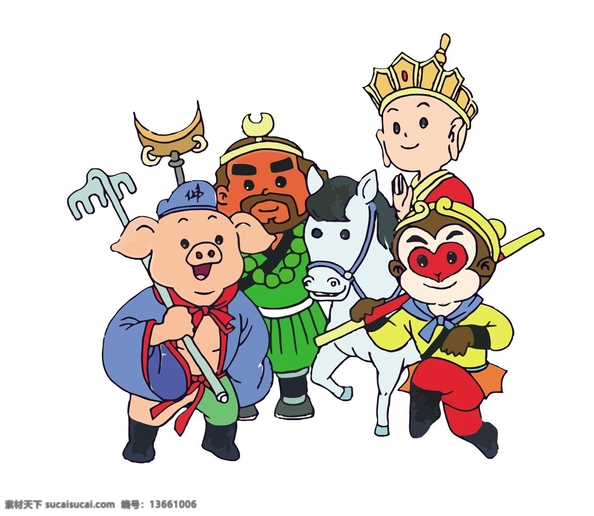 西游记师徒四人形象设计素材图片下载-素材编号13661006-素材天下图库