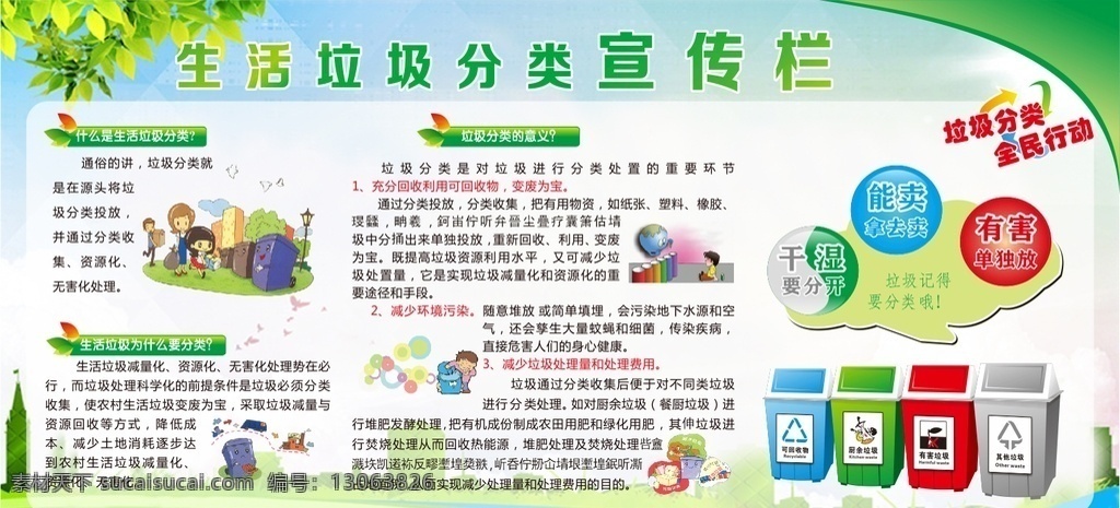垃圾分类 输液 箭头 垃圾桶 爱护环境 绿草 数目 绿色 小男孩 小女孩 城市 小鸟 地球