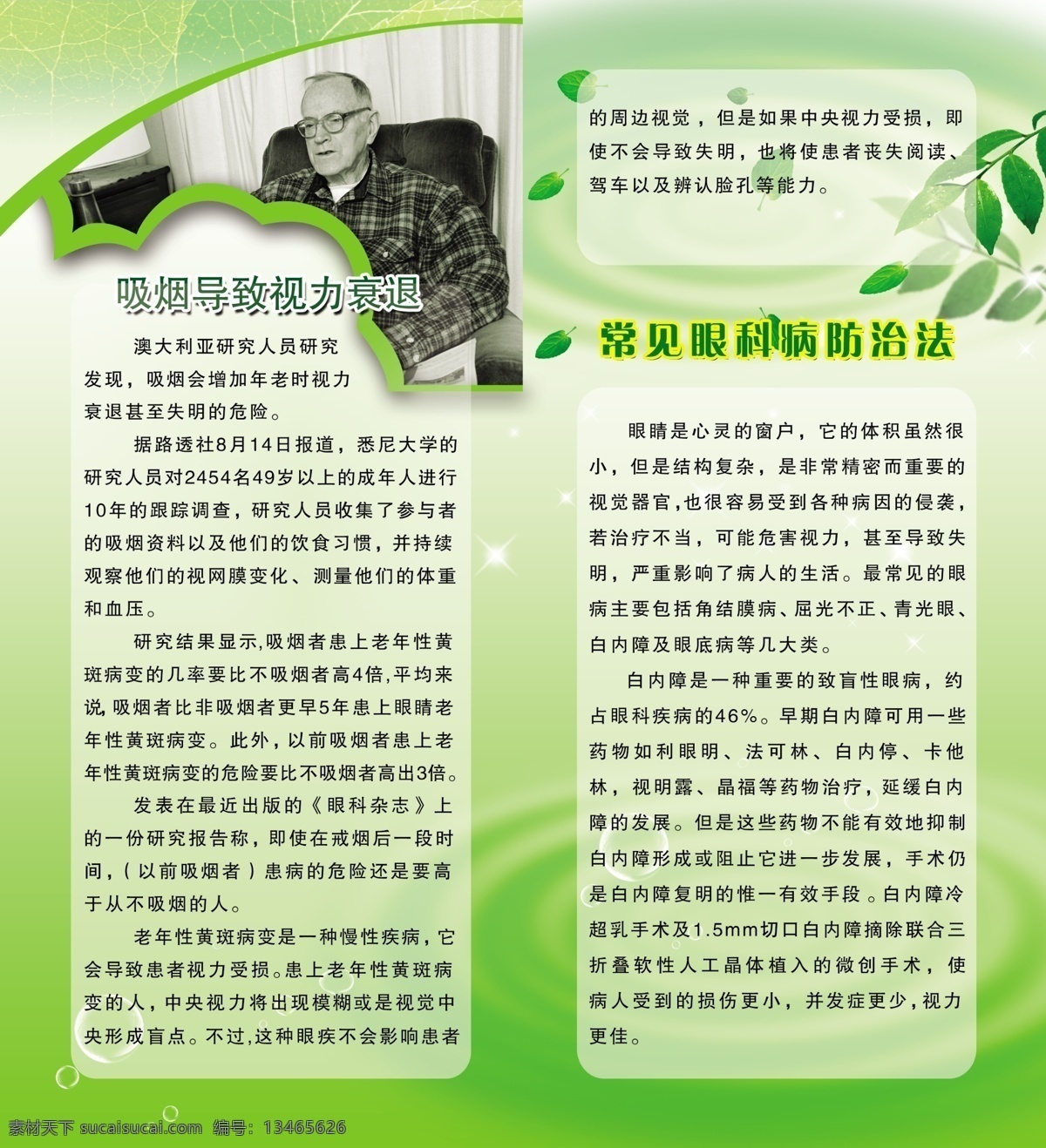 保护 视力 展板 广告设计模板 画册设计 绿叶 宣传册 源文件 保护视力展板 眼科病 保护视力 治疗方法 其他画册封面