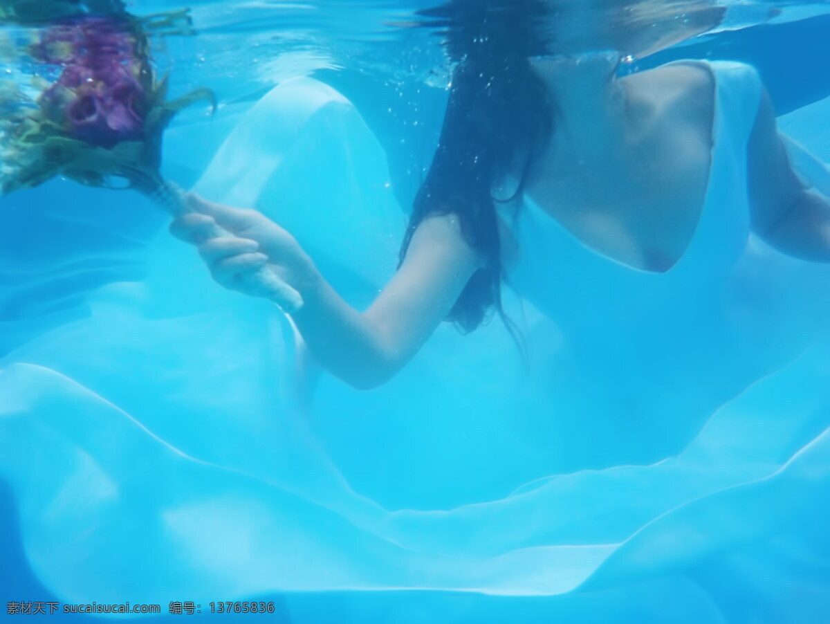 水下婚纱摄影 水下婚纱照 水下婚纱 新娘 婚纱 美女 水下